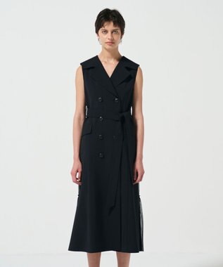 GRACE CONTINENTAL バックプリーツトレンチワンピース ブラック