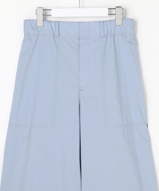 自由区 【セットアップ対応】ハイカウントブロードワイド ベイカーパンツ サックス