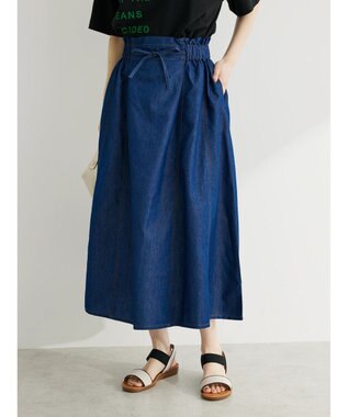 Green Parks Ｉ　デニムハギロングスカート Dark Indigo