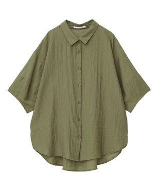 Green Parks ・ＥＬＥＮＣＡＲＥ　ＤＵＥシアーボリュームスリーブシャ Khaki