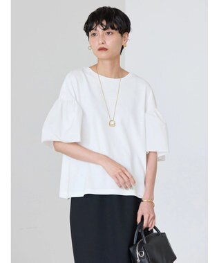 AMERICAN HOLIC 袖フレア５分袖カットプルオーバー Off White