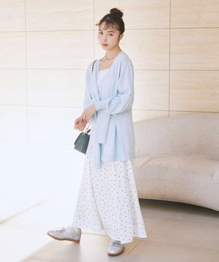 earth music&ecology 【2WAY/紐取り外し可能】総レースホルターネックキャミソール Off White