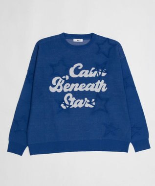 WEGO 【ユニセックス着用ITEM】パイルジャガードプルオーバー ブルー