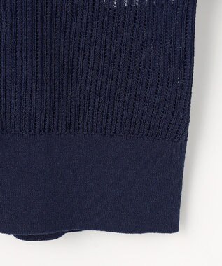 自由区 S ファインリネンナイロン カーディガン ネイビー