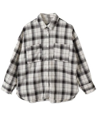 WEGO チェックBIGシャツ ホワイトチェック1