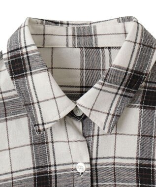 WEGO チェックBIGシャツ ホワイトチェック1