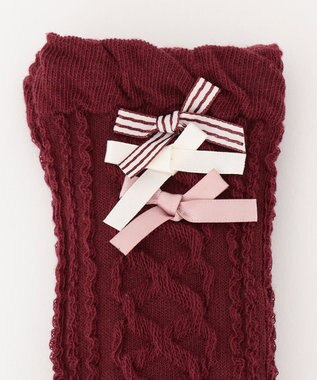 ANY KIDS ハイソックス（マルチリボン） ワイン