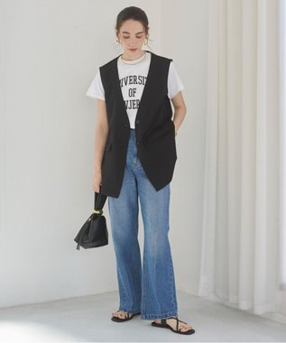 WEGO 【ANGIE VINTAGE】リネンライクベスト ブラック