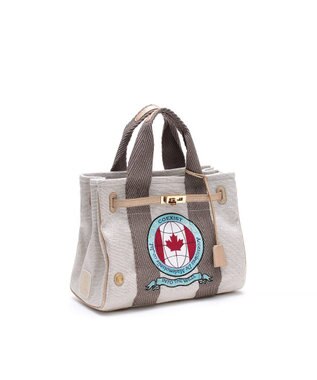 A.D.M.J. リネンラメクロス/前金具付トート32cm(Dカン＋)