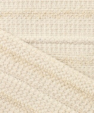 自由区 【洗える】テクスチャーコットンブレンドニット ベスト ライトベージュ