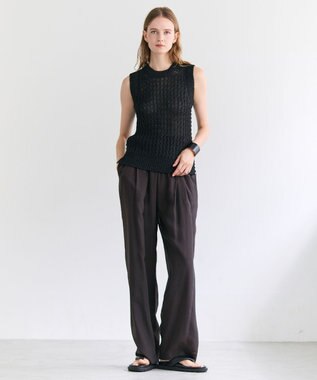 BEIGE， ATACAM / テープヤーン ノースリーブニット Black