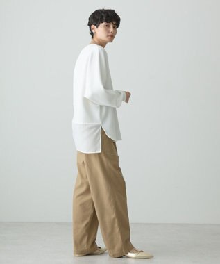 AMERICAN HOLIC ドルマン異素材ポンチプルオーバー Off White