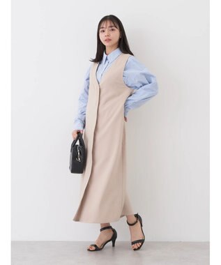 earth music&ecology フロントジップジャンスカ Beige