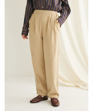 CRAFT STANDARD BOUTIQUE 綿ピーチ綺麗シルエットパンツ Beige