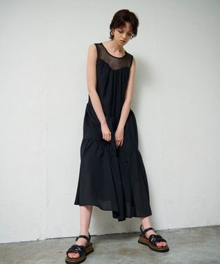 GRACE CONTINENTAL シアードレープマキシ