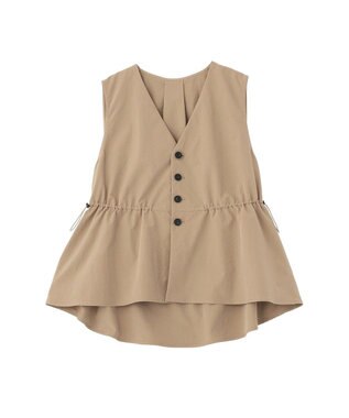 Green Parks ドロストフレアベスト Beige