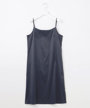 自由区 L 【接触冷感・UVカット・吸水速乾・洗える】ドライタッチファンクショナル ワンピース ネイビー
