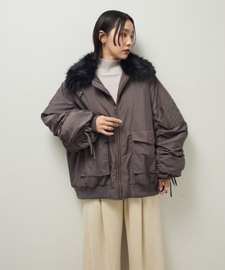 Green Parks ・Ｐｅｔｉｔ　Ｆｌｅｕｒ　ボトルネックリブニット Light Gray