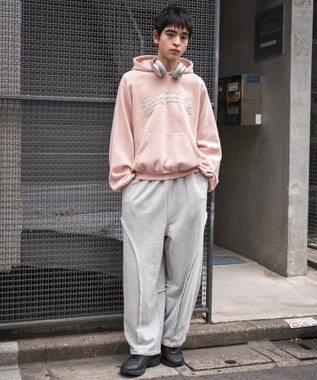 WEGO ショートグラフィックプルパーカー ピンク