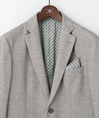JOSEPH ABBOUD 【キングサイズ・ストレッチ/伸縮回復性】フランネルジャージージャケット ライトグレー系