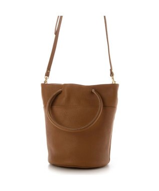 UNBILLION 【テレビ ドラマ着用アイテム】ペルケ perche / 姫路レザー丸手ハンドル2wayバケツバッグ ブラウン