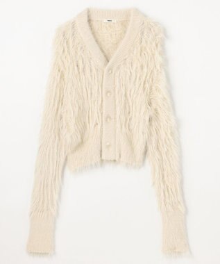 NAVE 【ReNAVE・洗える】メルティーシャギーニット カーディガン ホワイト系