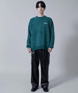 WEGO ベロアモールワンポイントプルオーバー ブルーその他