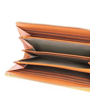 LANVIN en Bleu リム Lファスナー長財布 オレンジ