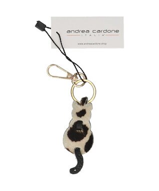 INTER-CHAUSSURES 【ANDREA CARDONE】ネコ型レザーキーチャーム マルチ