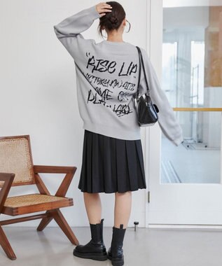 WEGO グラフィックニットBIGプルオーバー 柄22