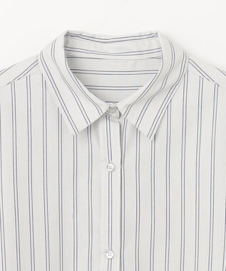 ANY L 【UVカット/抗菌防臭/速乾/手洗い可】エニィファンクション ストライプドルマンシャツ ブルーストライプ