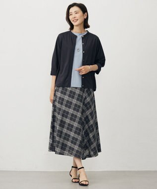 J.PRESS LADIES 【洗える・接触冷感】ジャージー ブルゾン スレート系