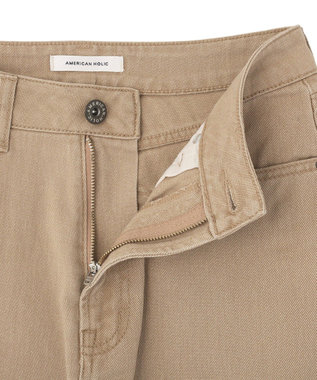 AMERICAN HOLIC ルーズストレートカラーデニムパンツ Beige