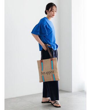 Te chichi レーヨンリネンストレートパンツ ネイビー