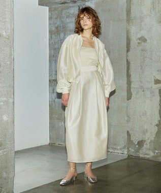 uncrave 【手洗い可】シャイニー シアー ブルゾン クリームイエロー