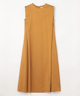 NAVE 【ReNAVE　洗える】グロスサテン ドレス キャメル系