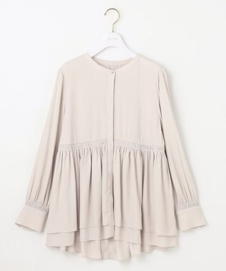 ANY SIS S 【洗える】かさねシャーリング ブラウス アイボリー