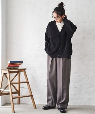 WEGO オーバーフィットカーディガン ブラック