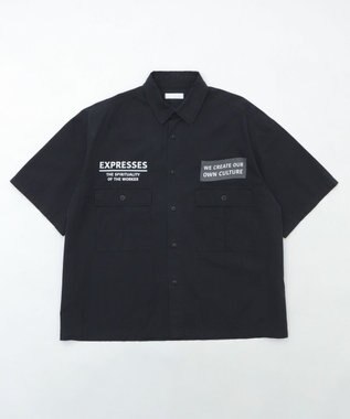 WEGO 【ユニセックス着用ITEM】ミリタリーハーフスリーブシャツ ブラック