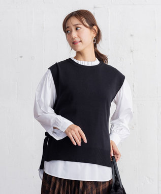 ANY L 2WAYコットン ベスト ブラック