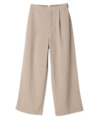 earth music&ecology タックワイドパンツ Beige