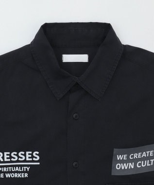 WEGO 【ユニセックス着用ITEM】ミリタリーハーフスリーブシャツ ブラック