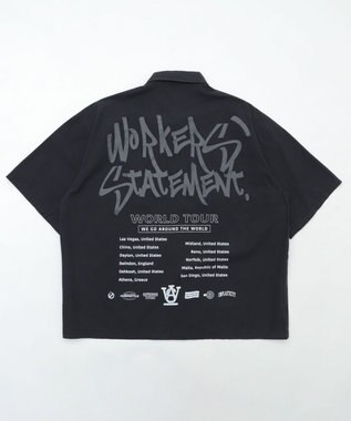 WEGO 【ユニセックス着用ITEM】ミリタリーハーフスリーブシャツ ブラック