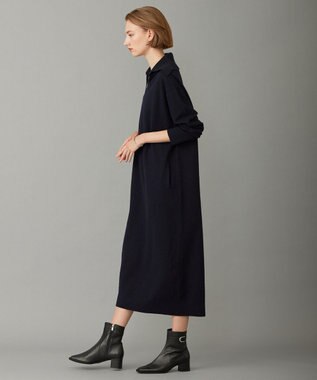 ICB L ミルドウール ニットワンピース ネイビー系
