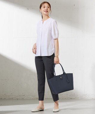 J.PRESS LADIES 【3点セット・A4サイズ収納可】マトリョーシカ トート バッグ ネイビー系