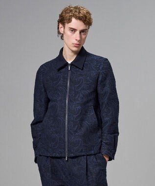  【新柄】エスニカルスラブジャガード　ジップアップブルゾン