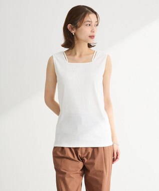 Green Parks マルチストラップテレコタンク Off White