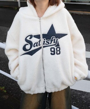 WEGO ロゴボアパーカー ホワイトアイボリー