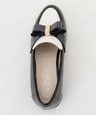 TOCCA NOBLE RIBBON LOFER SHOES ローファー ブラック系5