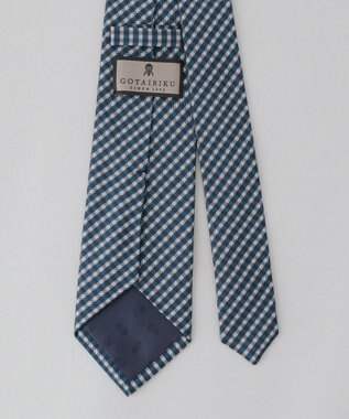 GOTAIRIKU GOTAIRIKU別注【日本製】シルク ネクタイ_チェック スカイブルー系8